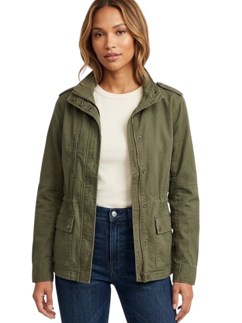 Love Tree Olive Utility Field Jacket